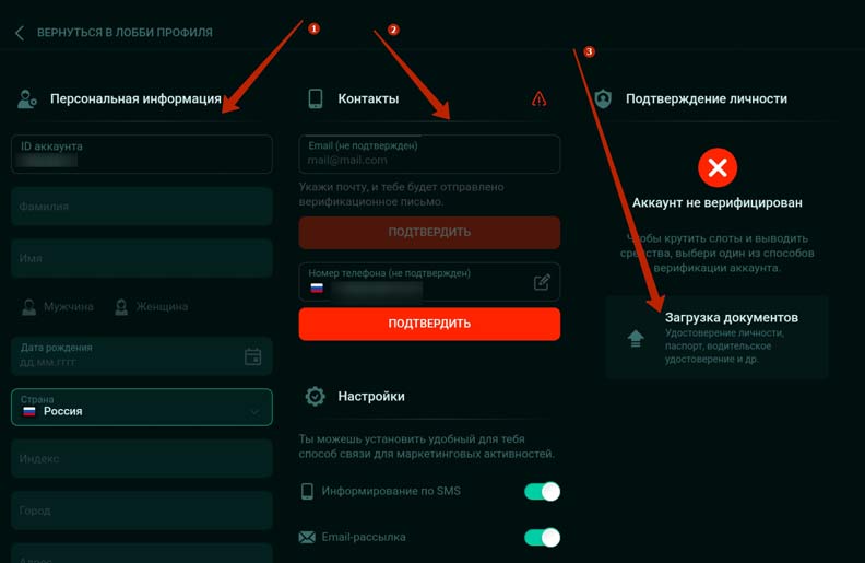 Верификация профиля