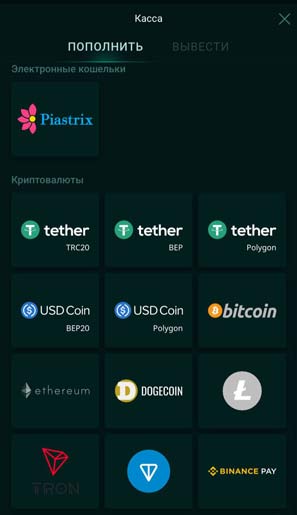 Варианты внесения средств